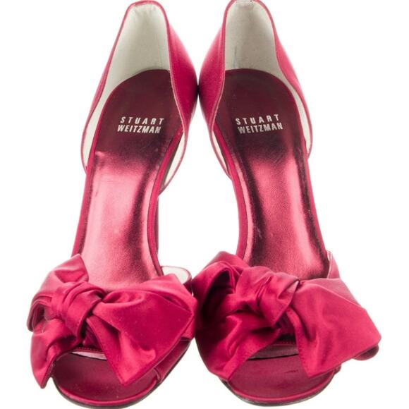New Size 10M Stuart Weitzman Satin D'Orsay Pump Heels - Picture 8 of 9